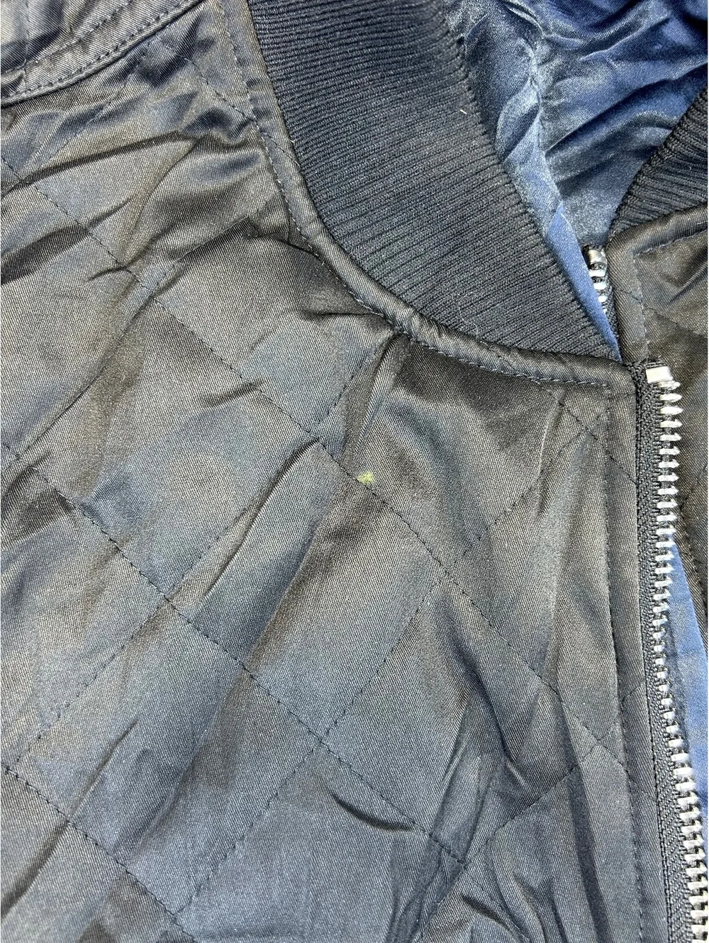 True Religion Bomber Jacket Men M Quilted Reversible Streetwear Buddha Logo TR